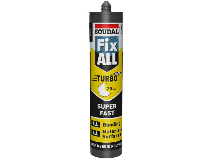 Soudal Fix ALL® TURBO Hybrid polymer sealant adhesive Black 290m